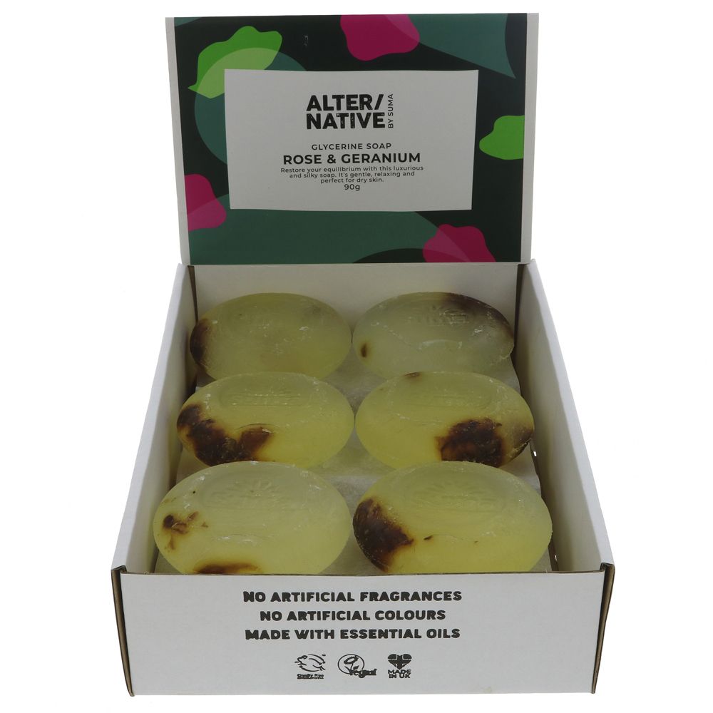 Alter/Native by Suma Glycerine Soap Rose & Geranium 90g