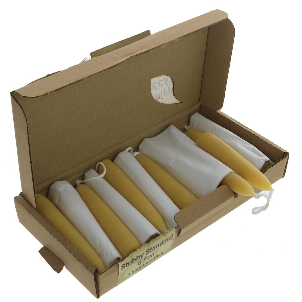 Moorlands Stubby Beeswax Candles (115mm x 22mm)