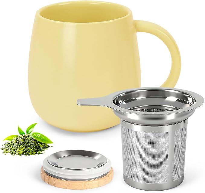 Ceramic mug(with Infuser and Lid)