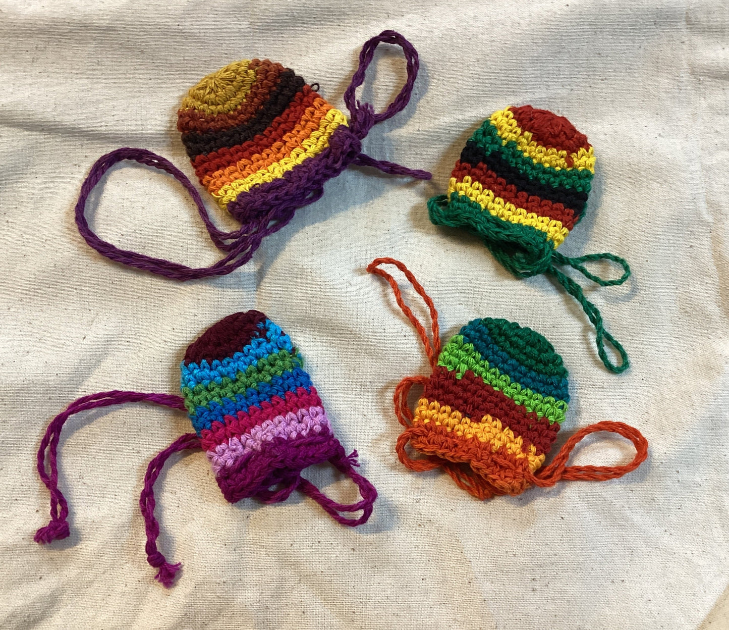 Small Cotton Crochet Pouch by Maria Silmon