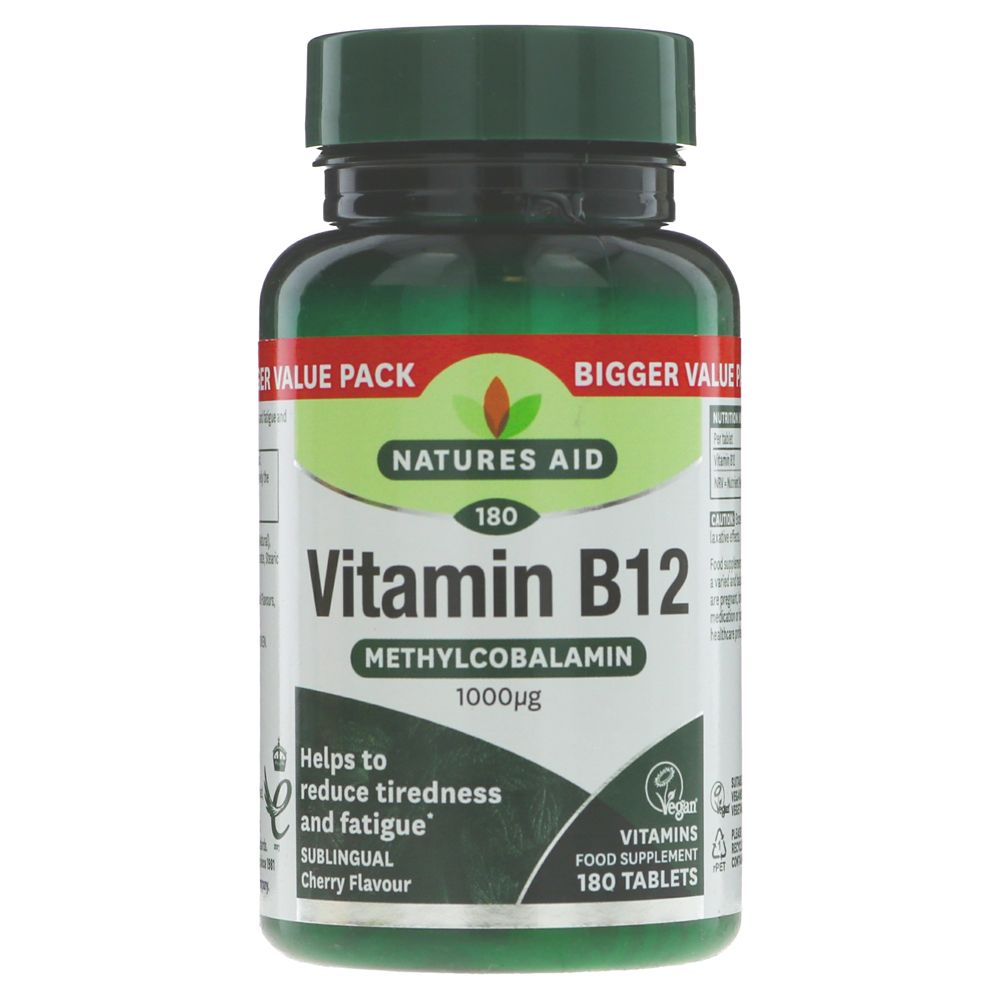 Natures Aid Vitamin B12 1000ug (180 tabs)