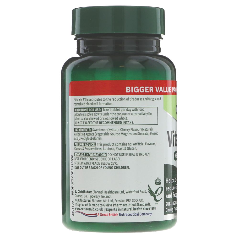 Natures Aid Vitamin B12 1000ug (180 tabs)