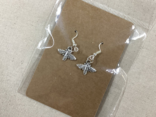 Maria Silmon - The Conscious Jeweller - Bee Earrings on card (Silver Plated)