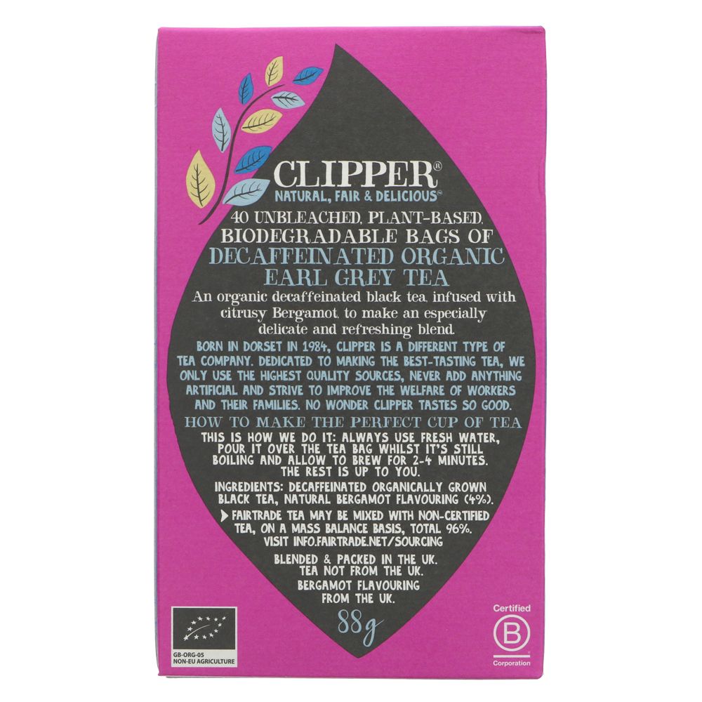 Clipper Decaf Earl Grey Tea (40 bags)