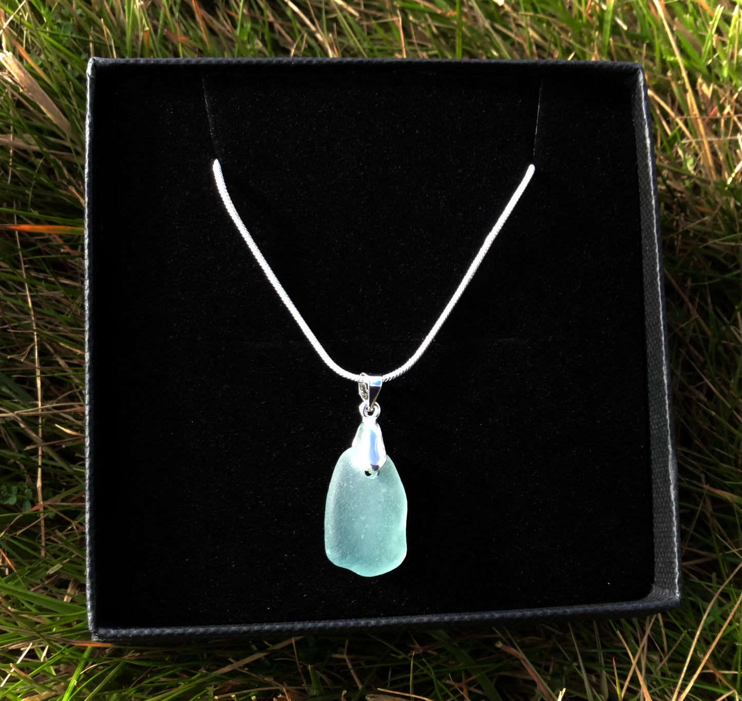 Sterling Silver Sea Glass & Sea Pottery Necklaces by Maria Silmon The Conscious Jeweller