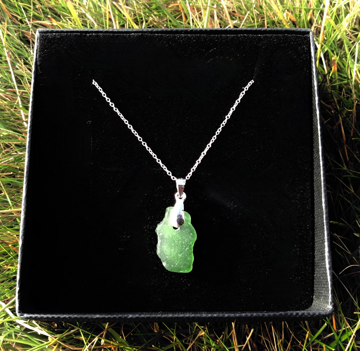 Sterling Silver Sea Glass & Sea Pottery Necklaces by Maria Silmon The Conscious Jeweller
