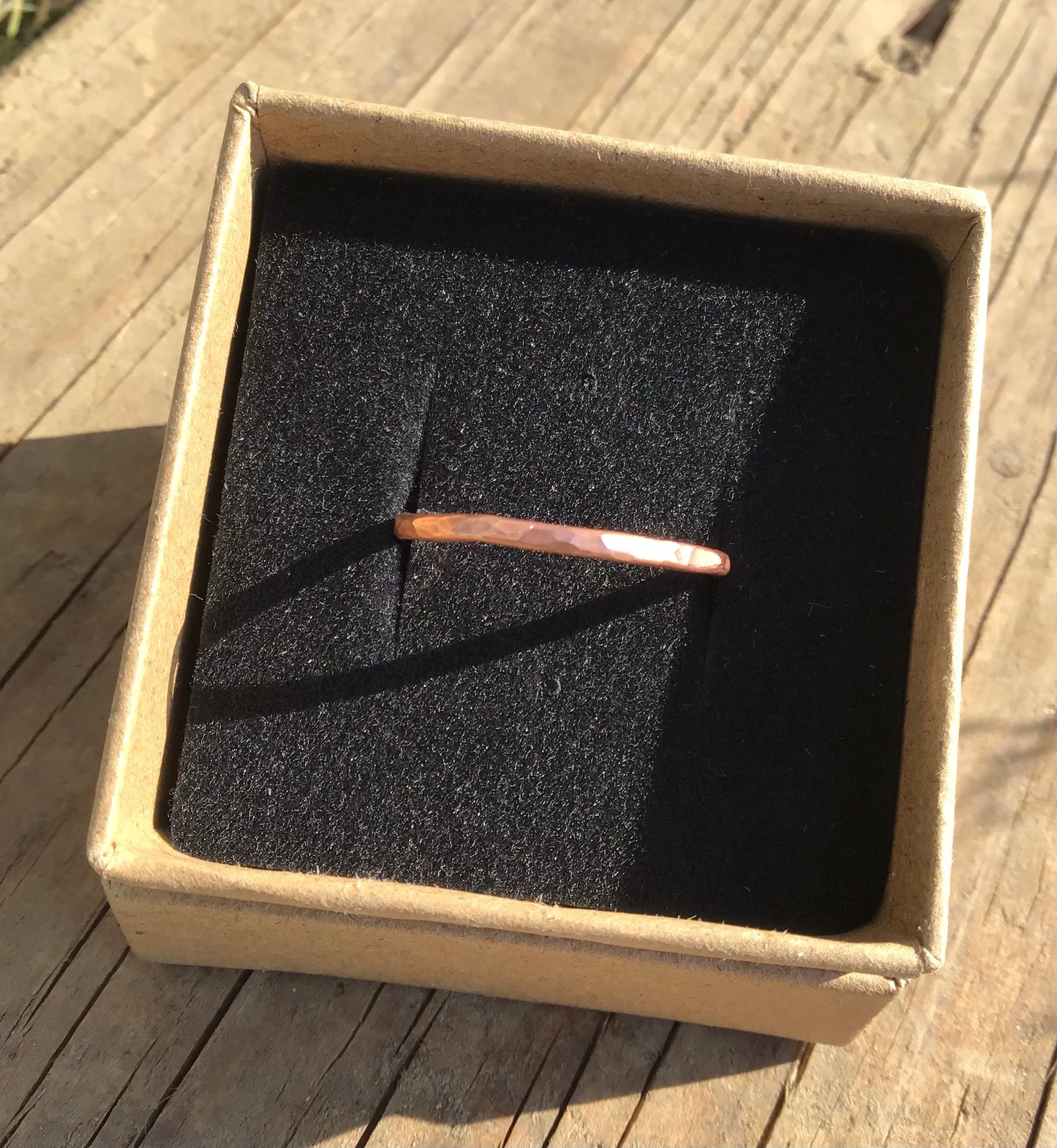 Copper Ring Band A  by Maria Silmon The Conscious Jeweller