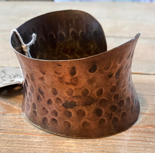 Copper Broad Fluted Cuff Bracelet - Maria Silmon