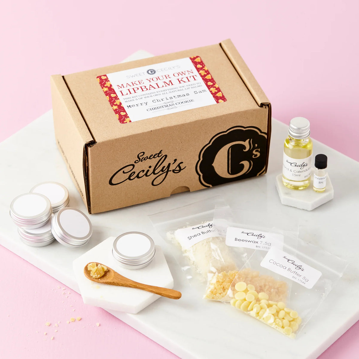 Make your own lip balm kit- Christmas Cookie- Sweet Cecily's