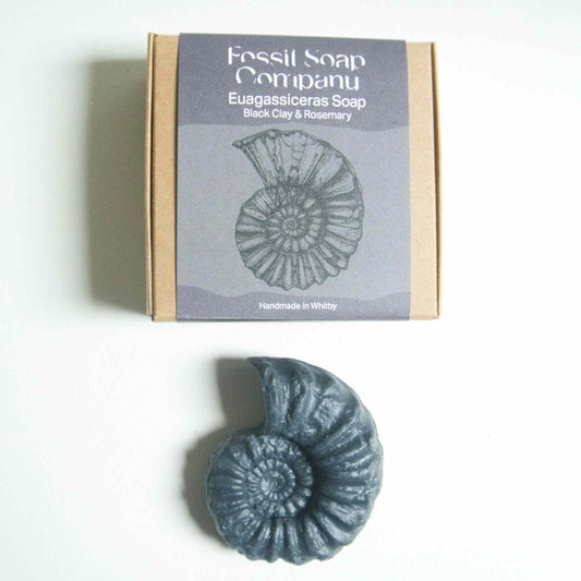 Euagassiceras Soap - Black Clay & Rosemary - Fossil Soap Company 40g