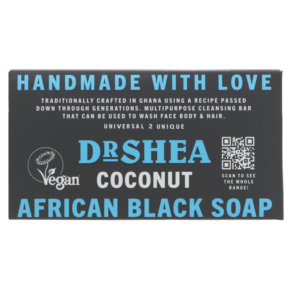 Dr Shea African Black Soap - Coconut - 100g