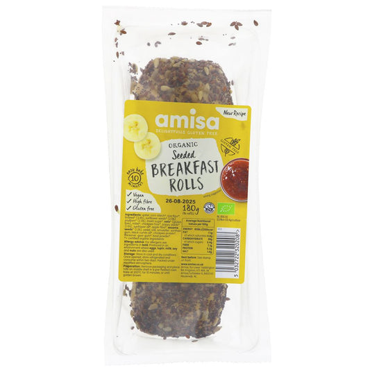 Amisa GF Organic Seeded Breakfast Rolls 180g
