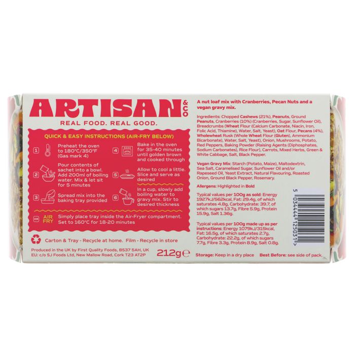 Artisan Nut Roast - Cranberry & Pecan