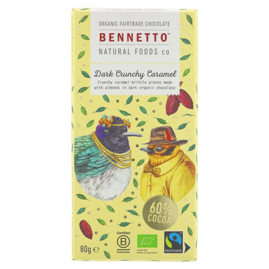 Bennetto Dark Chocolate with Crunchy Caramel 80g