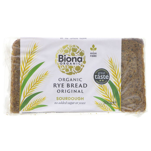 Biona Organic Rye Bread - Original - Sourdough - 500g
