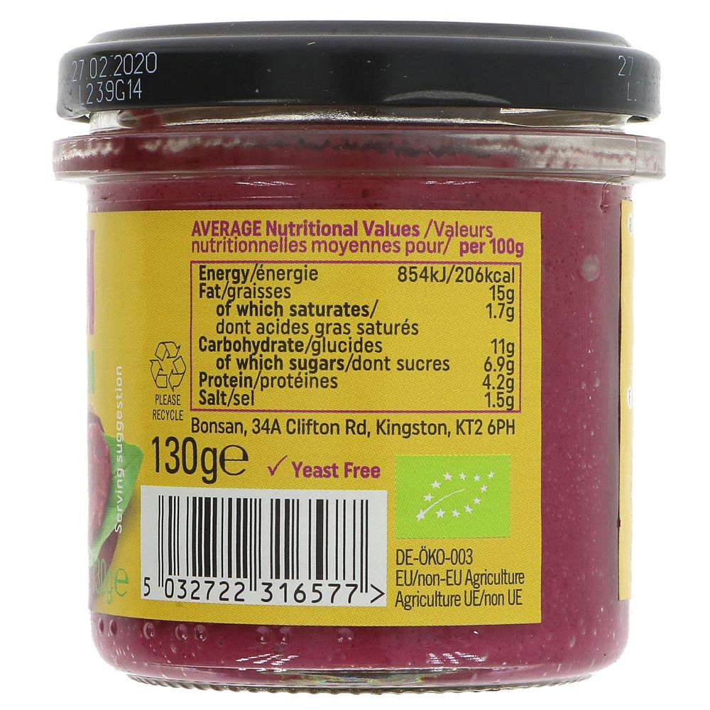 Bonsan Beetroot & Horseradish Pate 130g