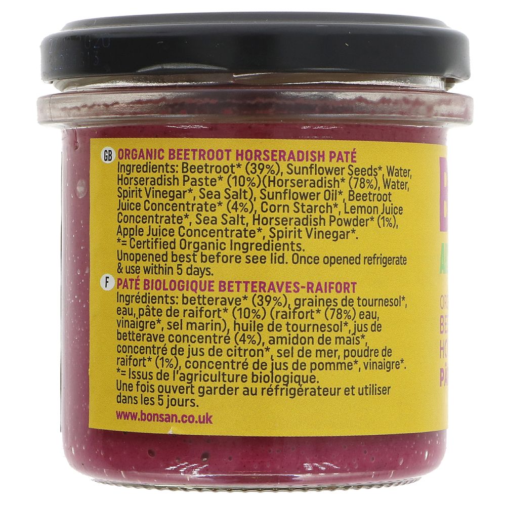 Bonsan Beetroot & Horseradish Pate 130g