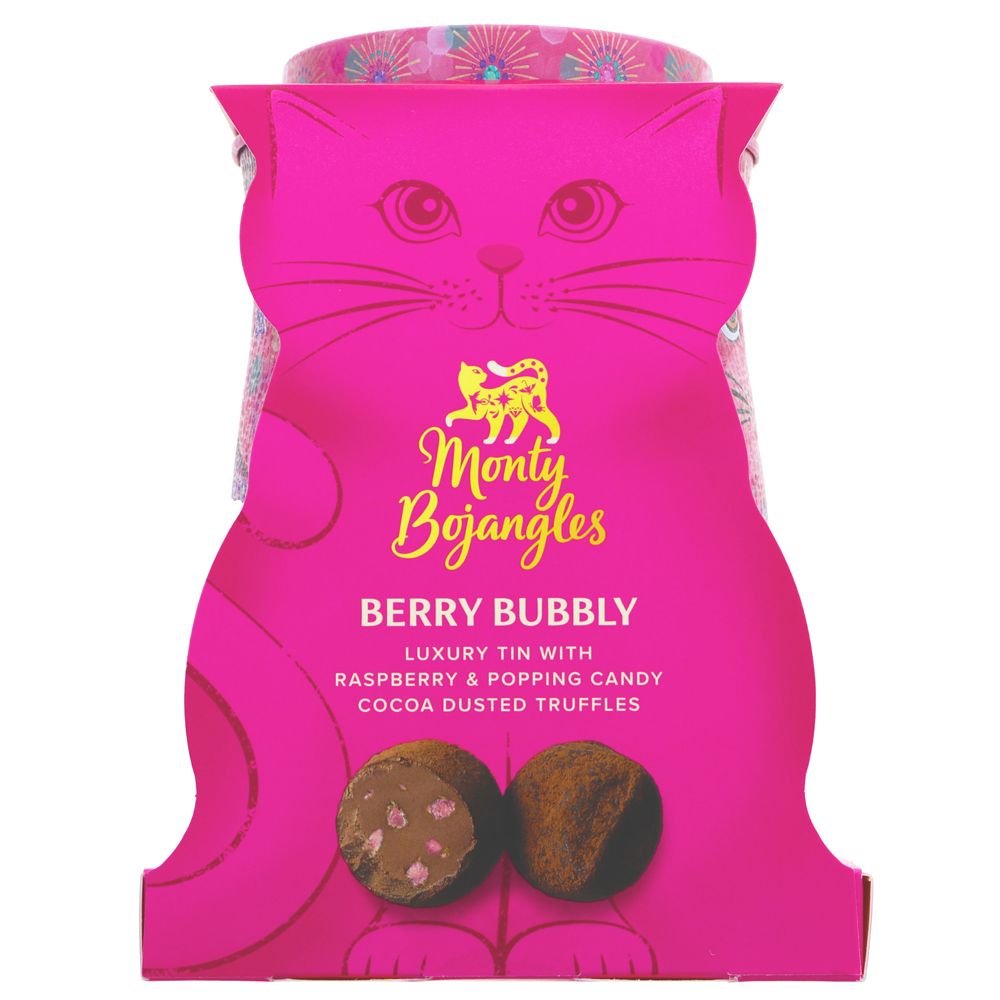 Pink Cat Tin - Berry Bubble - Monty Bojangles 135g