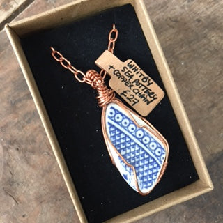 Maria Silmon Copper & Whitby Sea Pottery Pendant