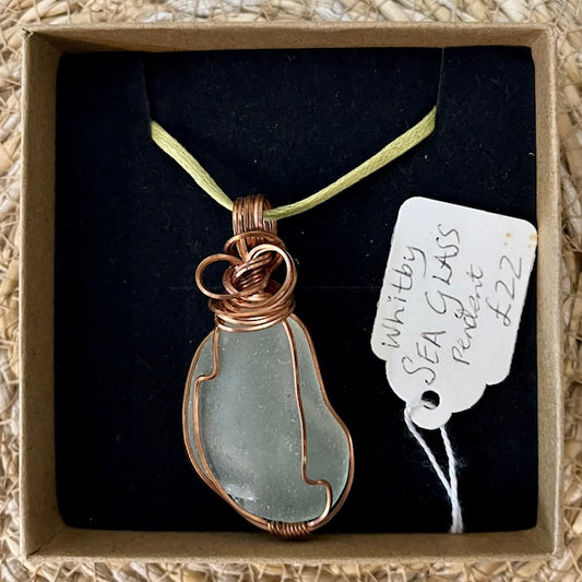 Maria Silmon - The Conscious Jeweller -Whitby Sea Glass on Cord- Pendant 2