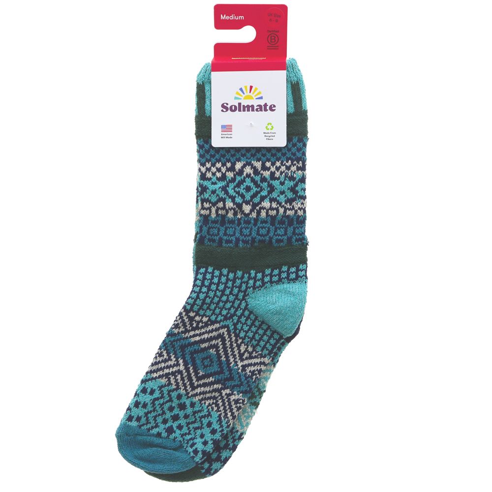 Solmate Mismatched Socks Evergreen (Size 6-8)