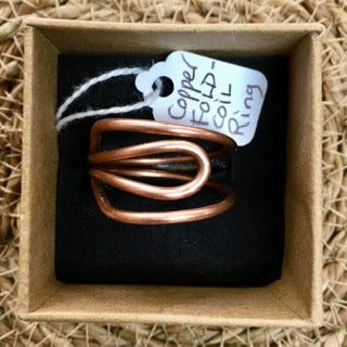 Maria Silmon - The Conscious Jeweller - Large Copper Fold Coil Ring