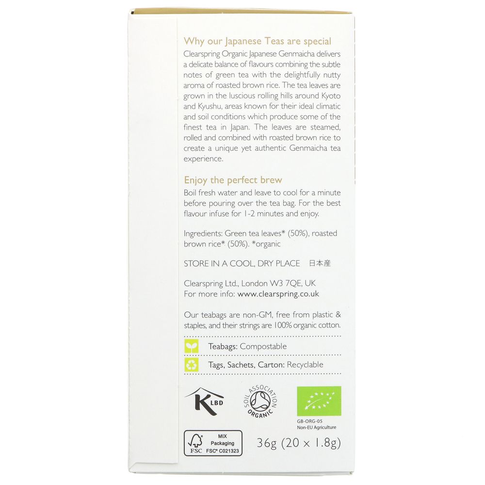Clearsprign Genmaicha (20 sachets)