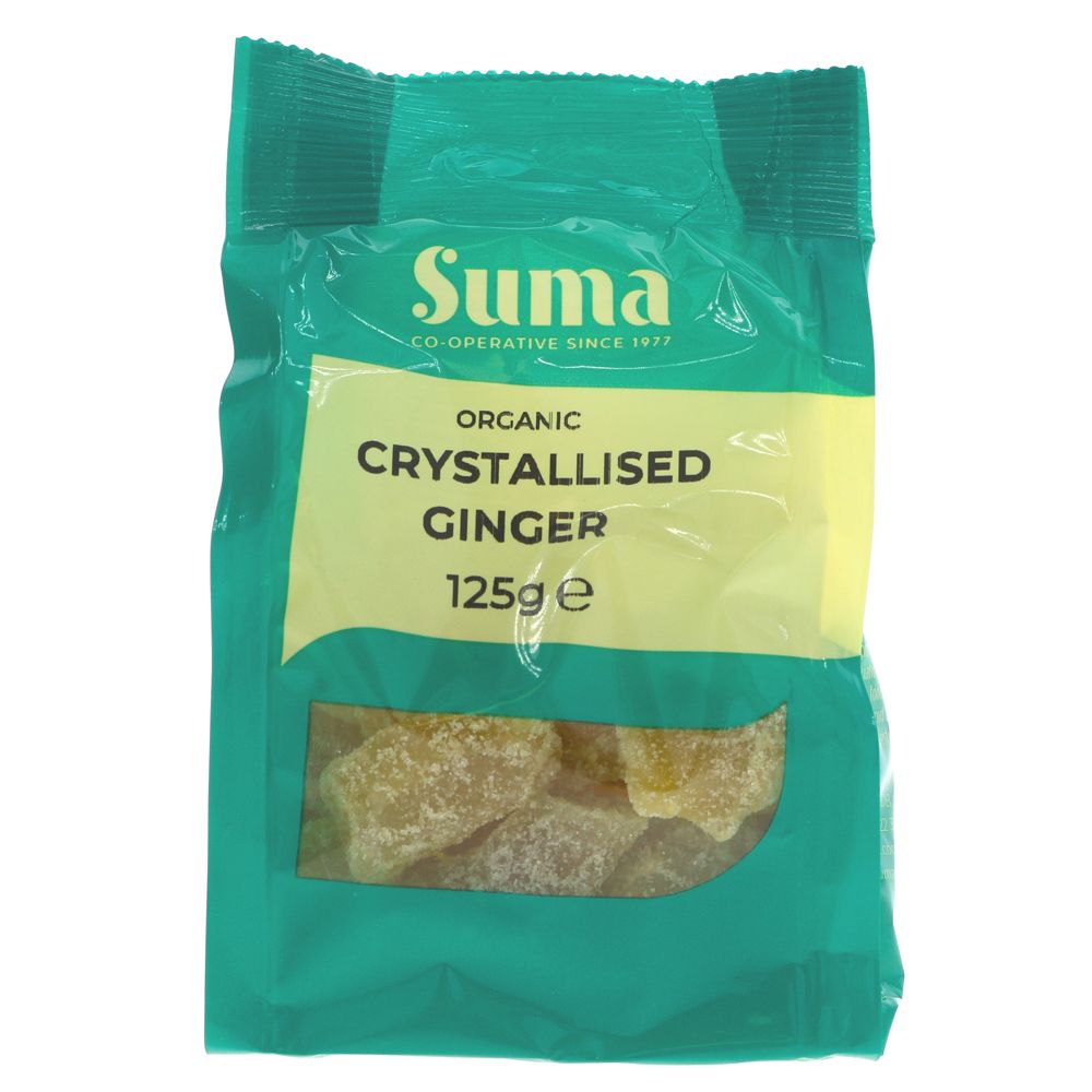 Suma Organic Crystallised Ginger 125g