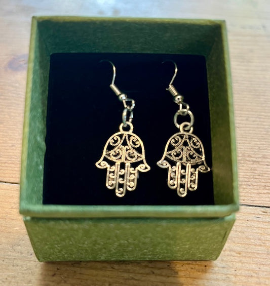 Hamsa Hand of Fatima Earrings - Maria Silmon