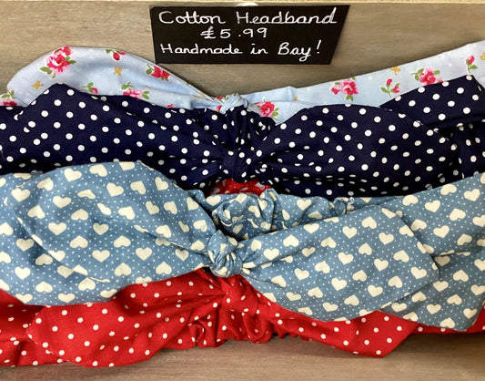 Cotton Handmade Headband By Laura Sews