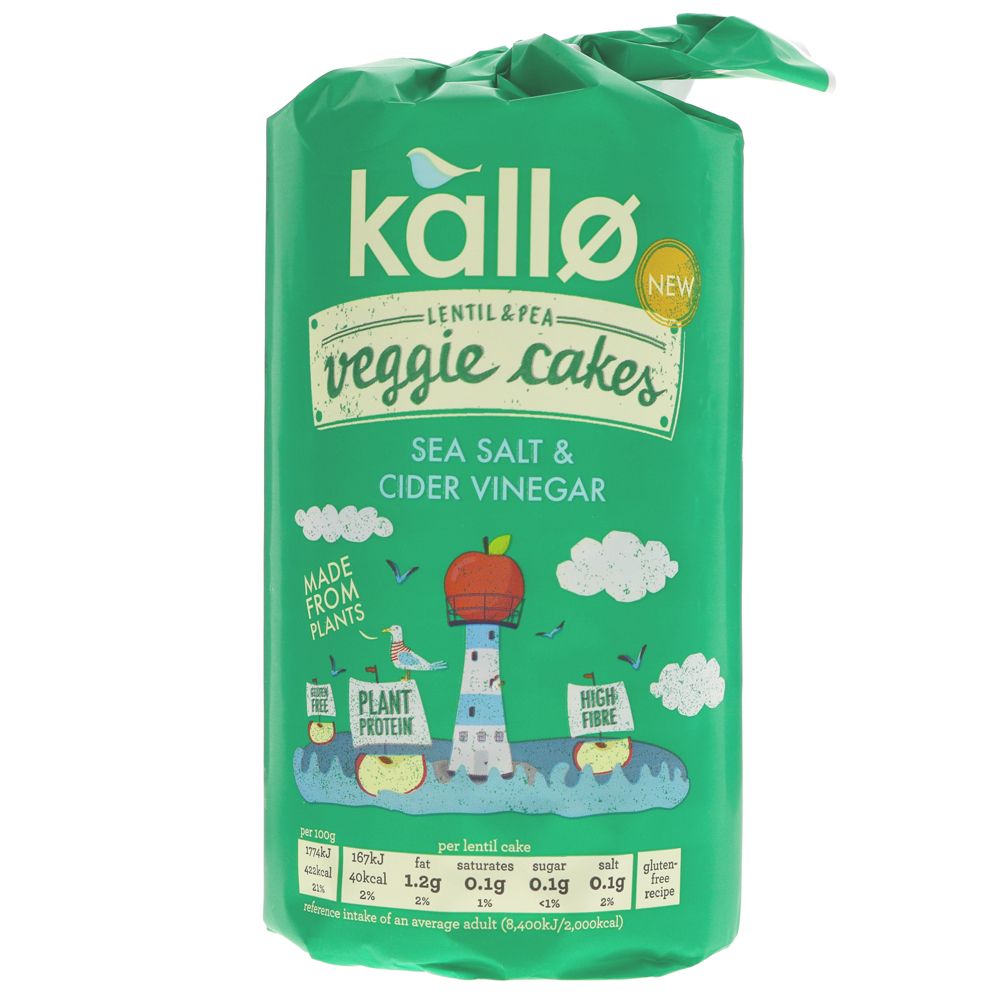 Kallo Lentil&Pea Veggie Cake - Sea Salt & Cider Vinegar