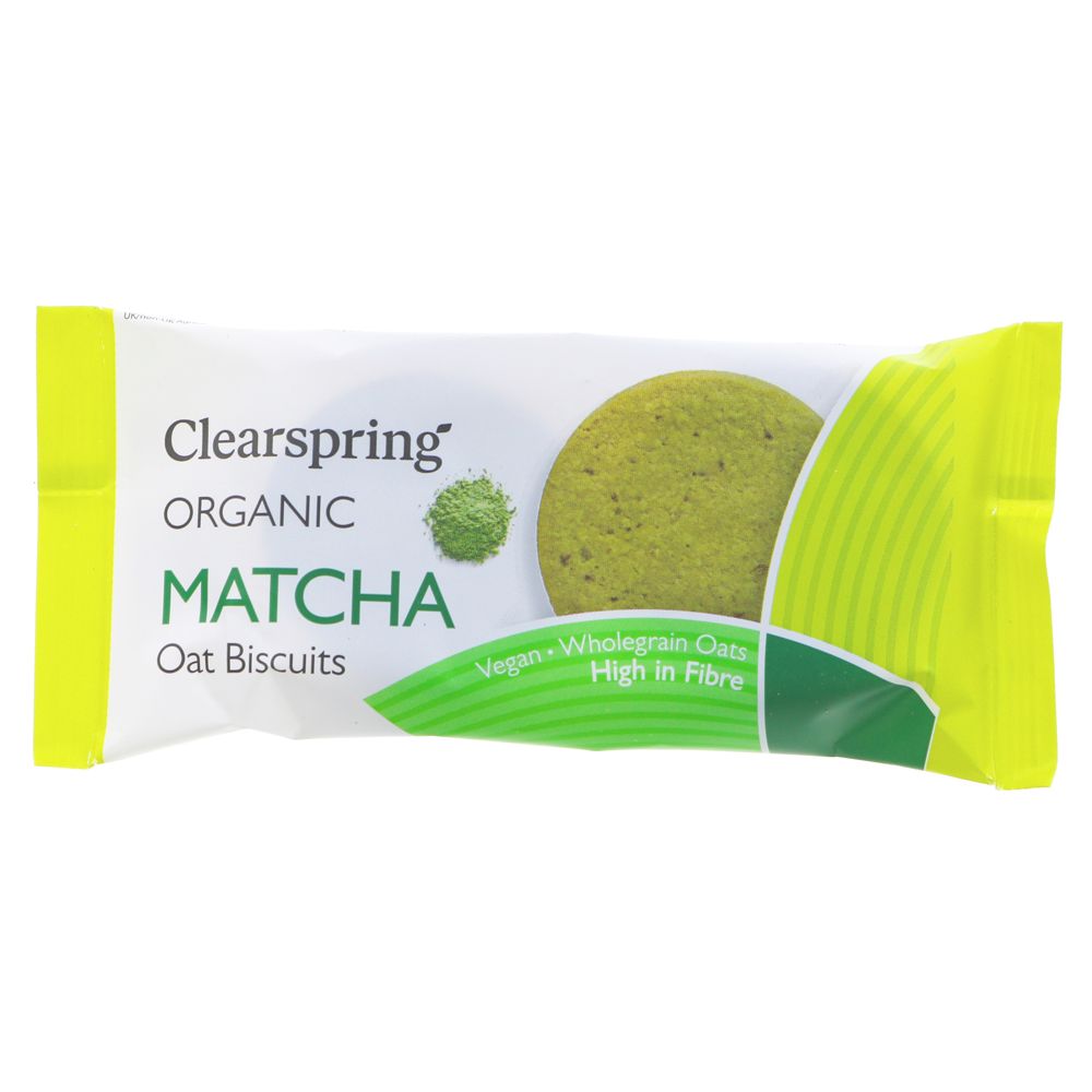 Clearspring Organic Matcha Oat Biscuits 40g