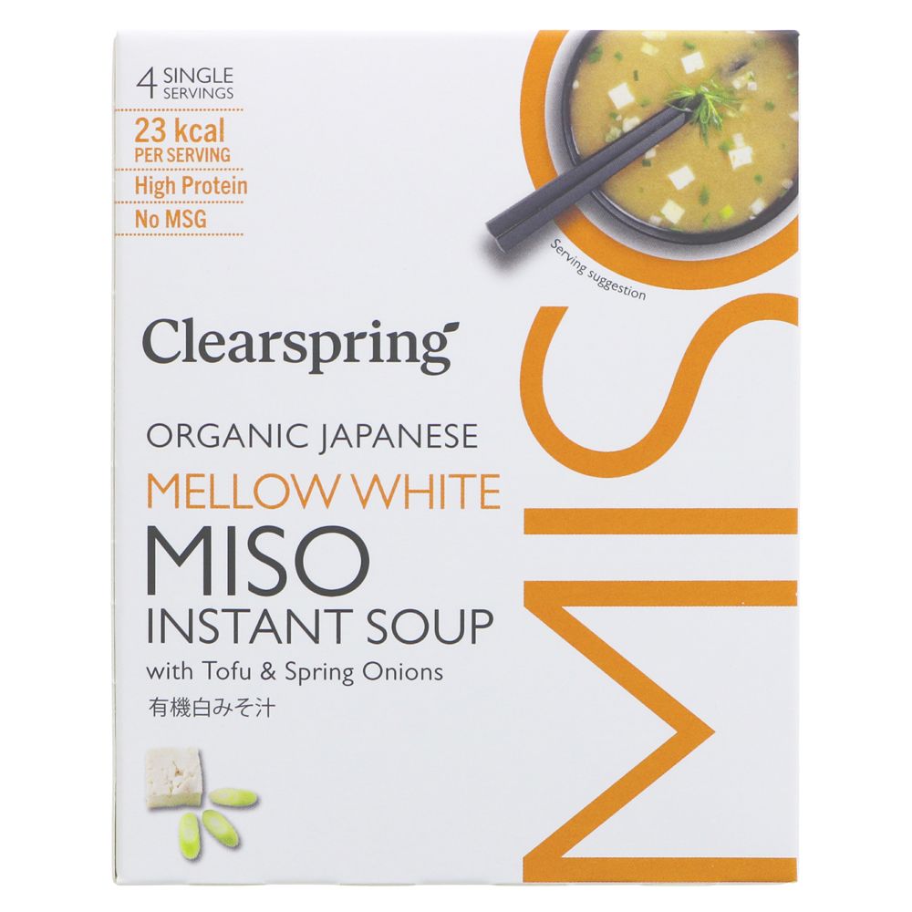 Clearspring Mellow White Instant Miso Soup (x4 sachets)