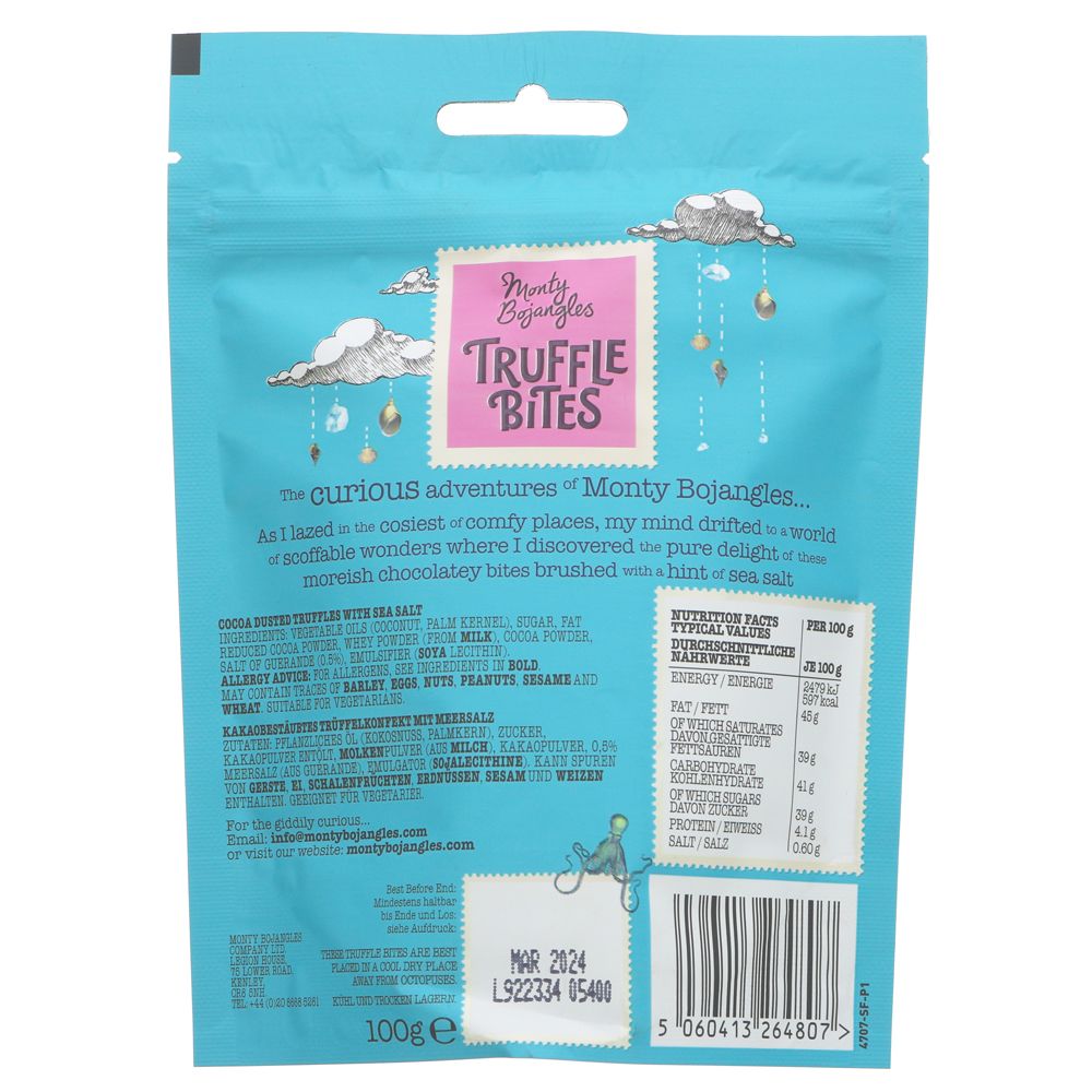 Monty BoJangles Truffle Bites -Hint of Sea Salt -100g