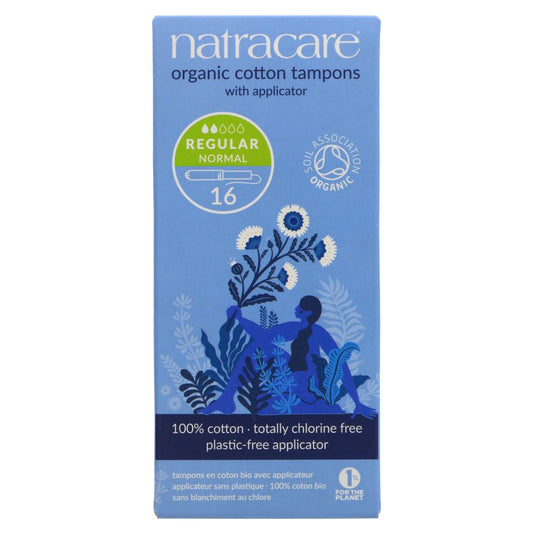 natracare Organic Cotton Tampons with Applicator (Regular x16)