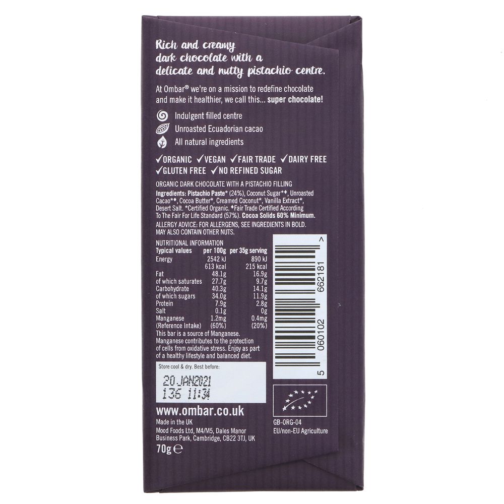 Ombar Centres - Pistachio -70g
