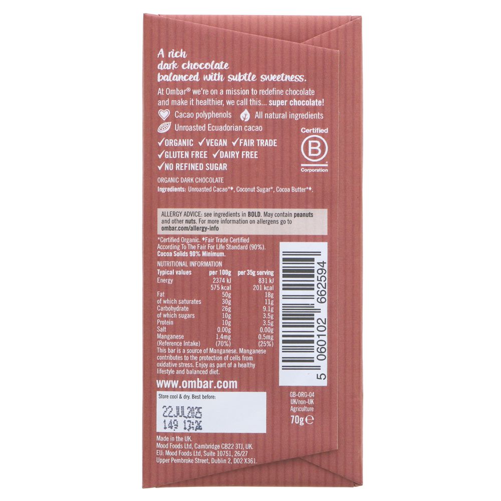 Ombar 90% Cacao - 70g