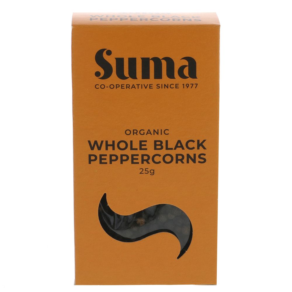 Suma Organic Whole Black Peppercorns 25g