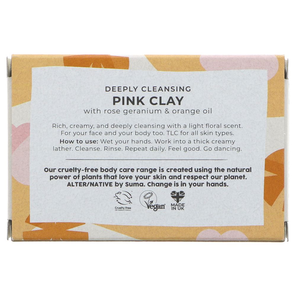 Alter/Native Pink Clay Facial Cleansing Bar 95g