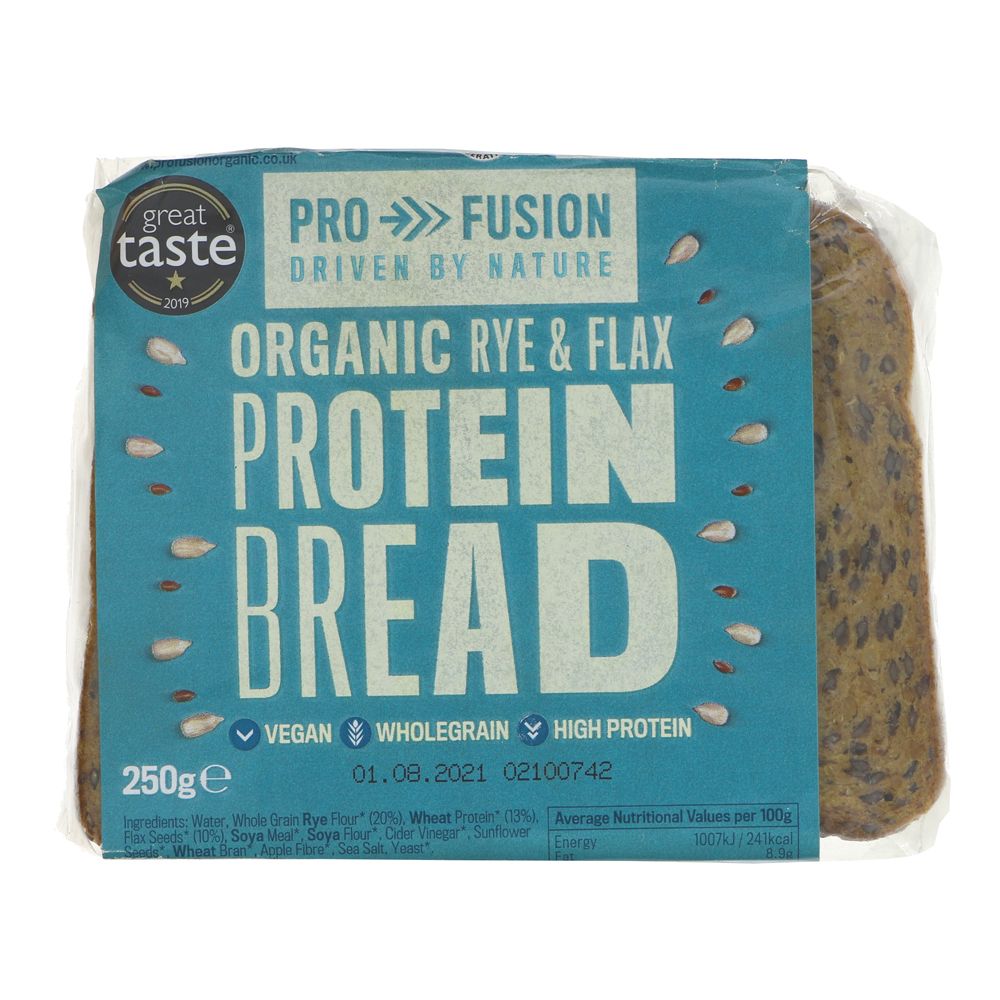 Profusion Protein Bread - Organic Rye & Flax - 250g