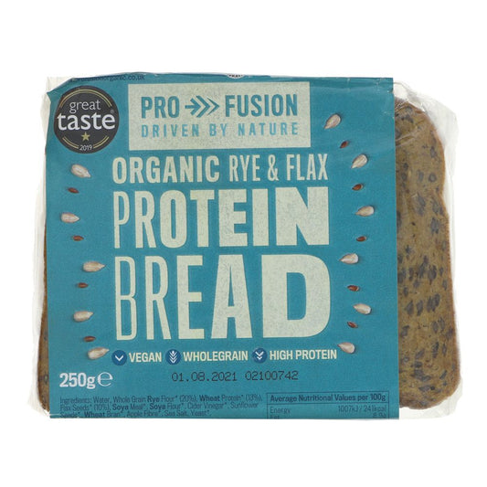 Profusion Protein Bread - Organic Rye & Flax - 250g
