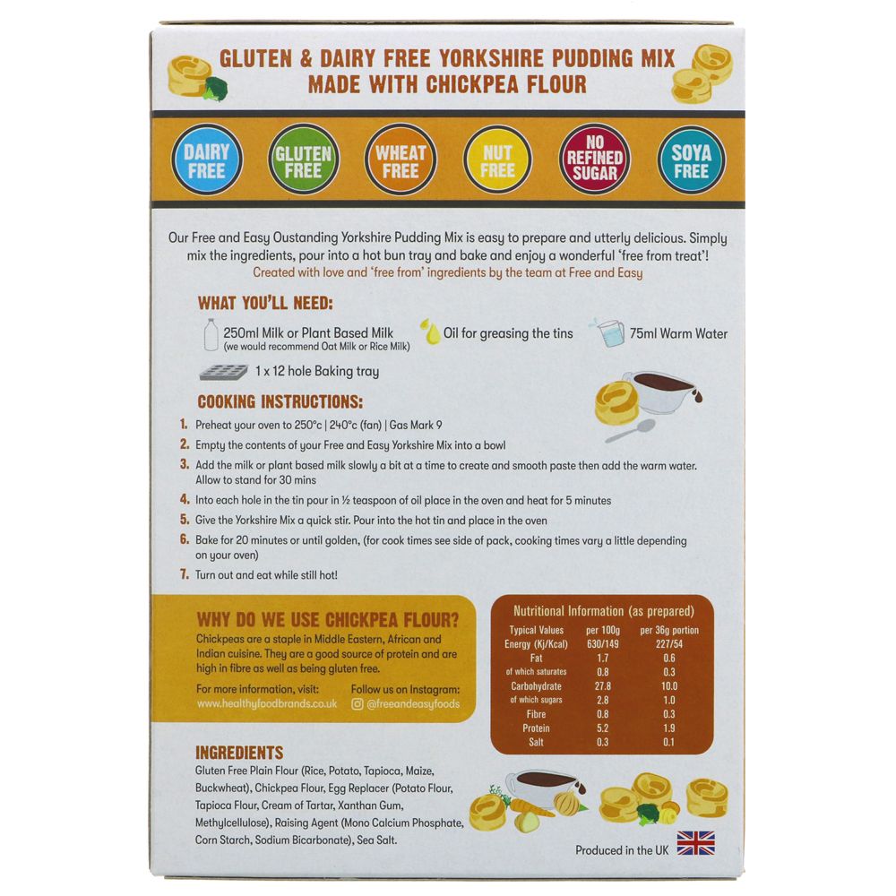Free & Easy - Yorkshire Pudding Mix (Vegan & GF)