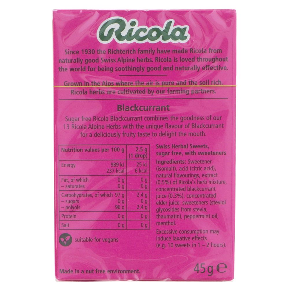 Ricola Blackcurrant 46g