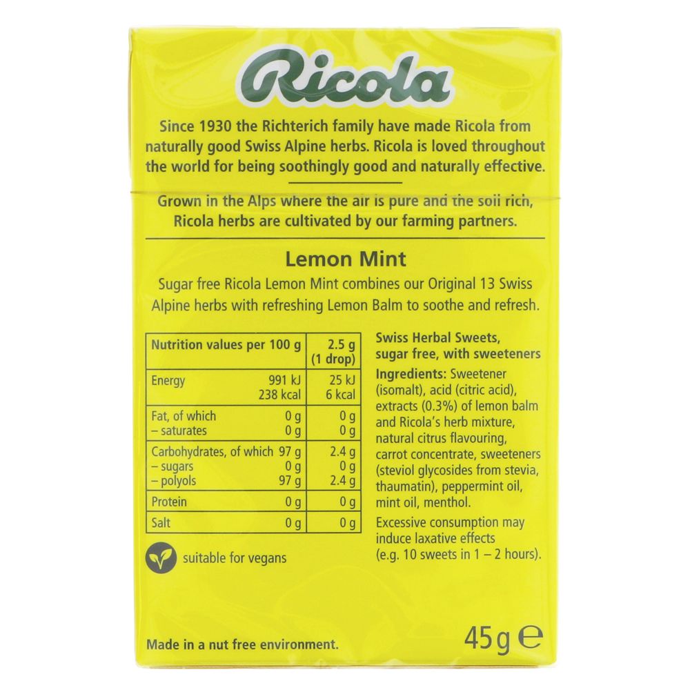 Ricola Lemon Mint 45g