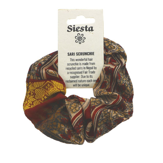 Siesta Crafts Sari Hair Scrunchie