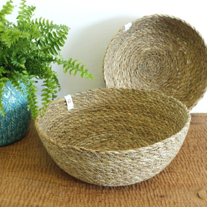 reSpiin Seagrass Bowl Natural Medium (Green Pioneer)