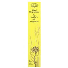 The Mothers India Fragrances Shanti Incense (x20 sticks)