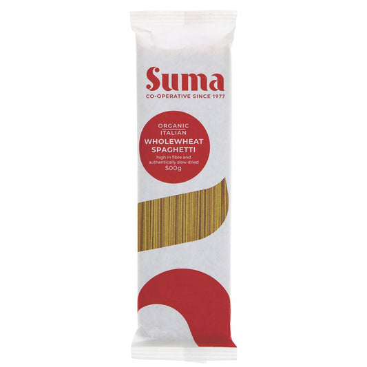 Suma Organic Italian Wholewheat Spaghetti 500g (Paper Packaging)