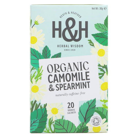 Heath & Heather Organic Camomile & Spearmint Tea (20 bags)