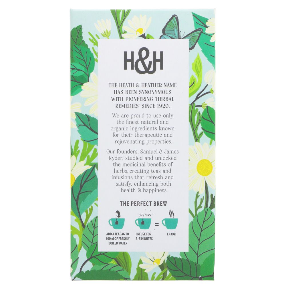 Heath & Heather Organic Camomile & Spearmint Tea (20 bags)
